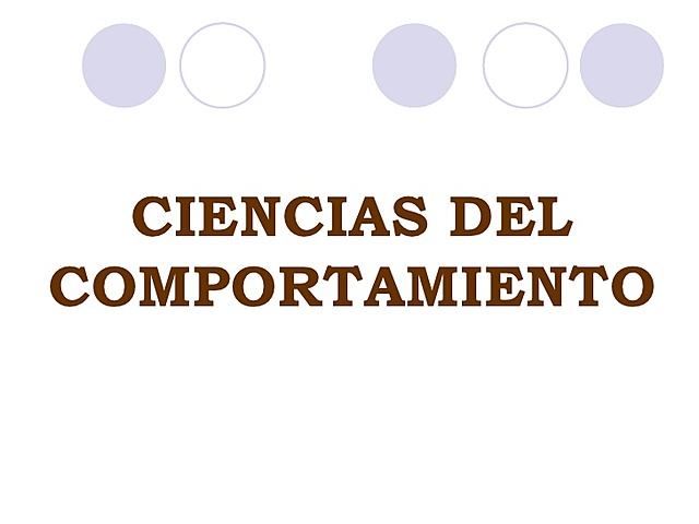CIENCIAS DEL COMPORTAMIENTO