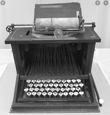 Typewriter was invented!