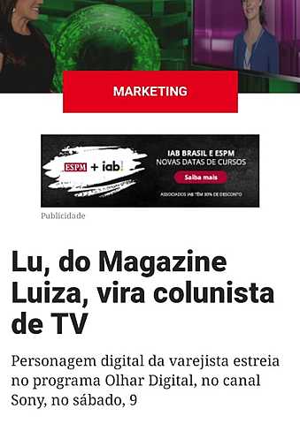 Lu vira Colunista de TV