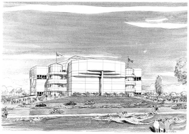 Artist rendition of the Ted Constant Convocation Center
