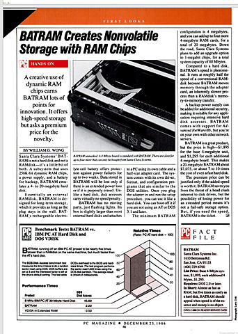 BATRAM by Santa Clara Systems