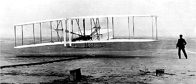 Den første bemandede flyvning.