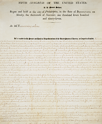 The Alien and Sedition Acts