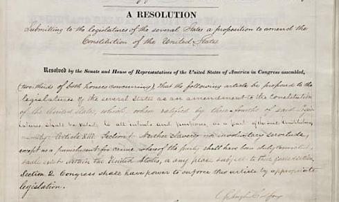 13th Amendment Passed