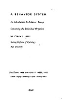 Clark L. Hull - A Behaviour System
