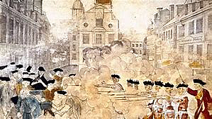 Boston massacre, 5 dead after colonists threw snowballs at British and the brits opened fire