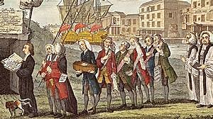 Stamp act enacted, taxed stamps and newspapers