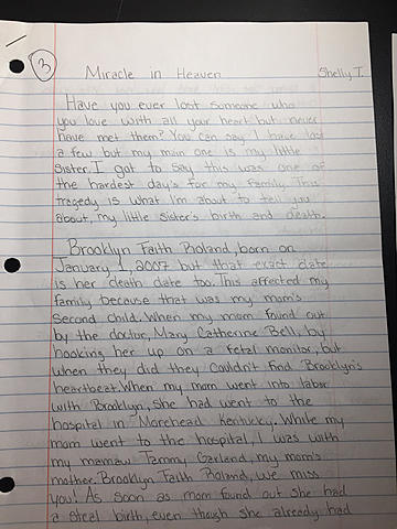 I wrote a story over my sister