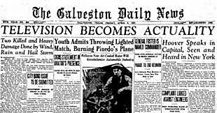 First public demonstration of T.V.