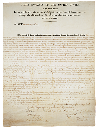 The Alien and Sedation Acts