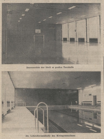 Fertigstellung der Turn- und Schwimmhalle