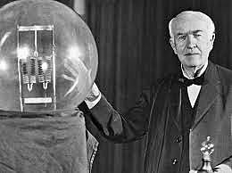 The invention of the electric light