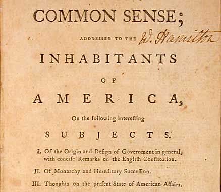 Jan 9th, 1776: Common Sense