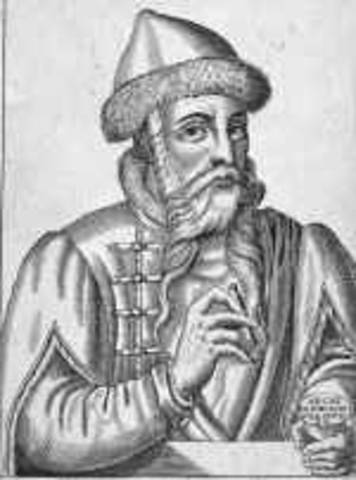 Johannes Gutenbegh invents the printing press