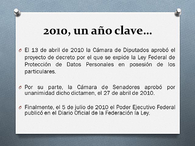 Se emite la primera Ley Federal de Protección de Datos Personales