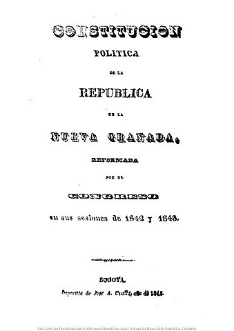 Constitución de la Nueva Granada.