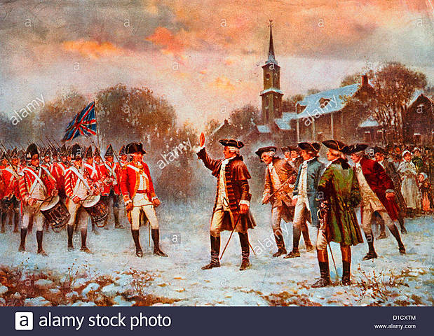 The colonists and British