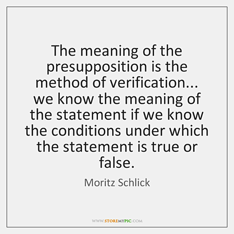 Principle of Verification