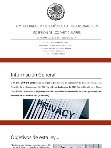 LFPDPPP [Entra en vigor]