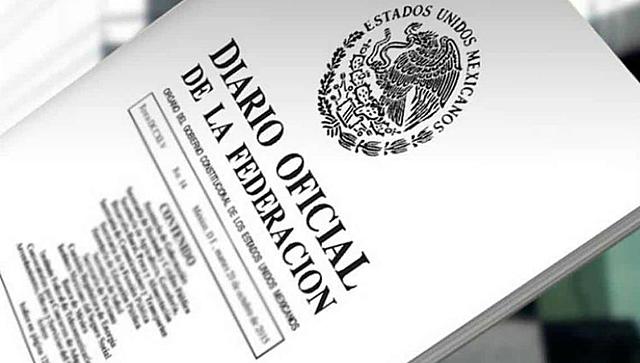 Reforma publicada en  el Diario Oficial de la Federación
