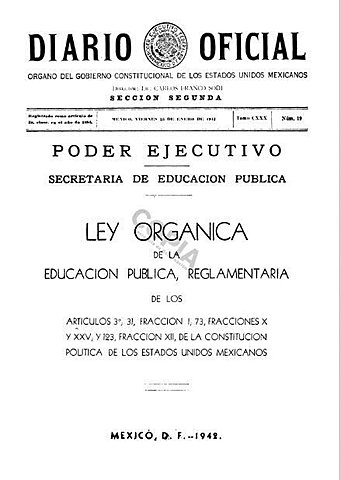 Promulgación de la ley orgánica de educación