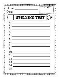 Spelling test