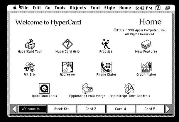 APPLE COMPUTER PRESENTA EL PROGRAMA HYPER CARD