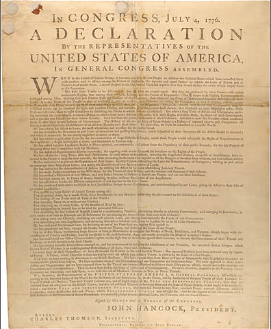 Declaration of Independence Adopted