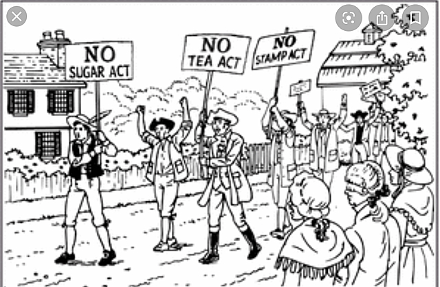 Colonists began protesting