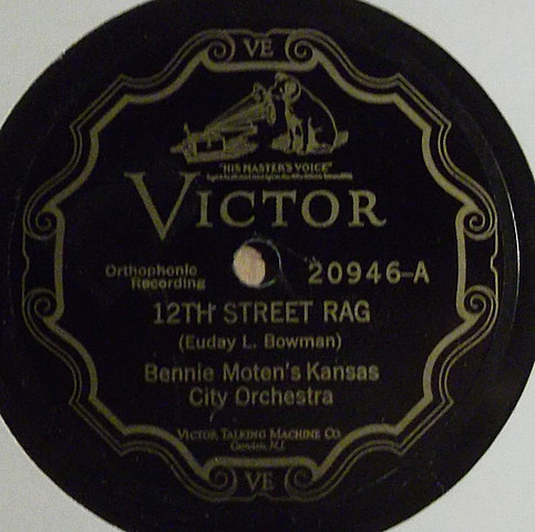 Bennie Moten's Kansas City Orchestra records "Twelfth Street Rag"