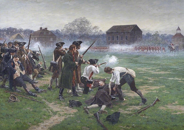 The first Battle At Lexington & Concord
