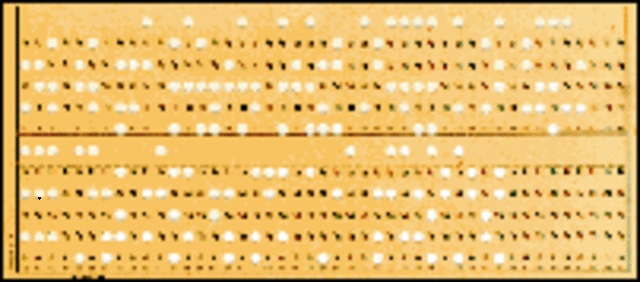 Tarjetas perforadas de Jacquard.