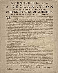 Declaration of American Independence signed