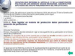 PROYECCIÓN DE REFORMA DEL ARTICULO 73