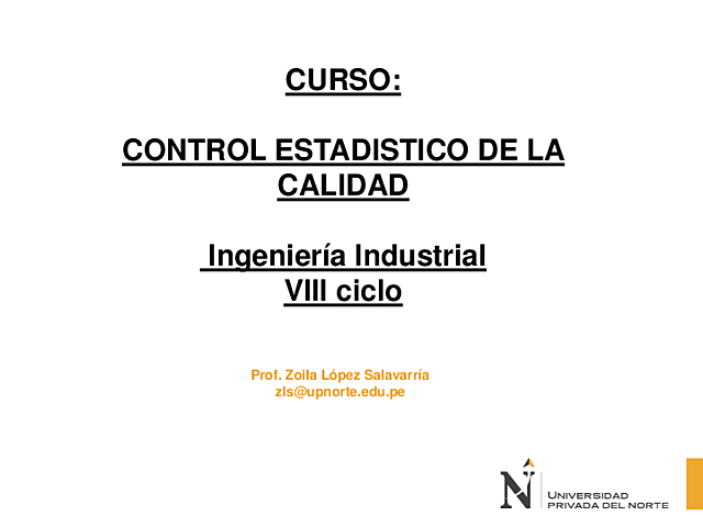 Cursos de control estadístico de calidad