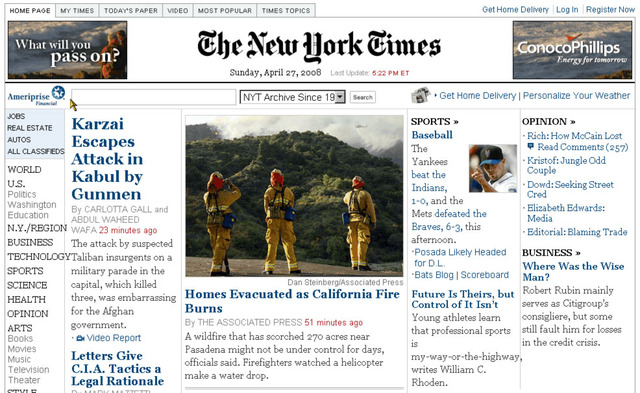 The New York Times cambia a un modelo de suscripción pagada para su versión online