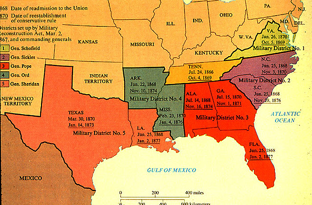 Southern states elect former Confederates to public office at the state and national levels, drag their feet in ratifying the Thirteenth Amendment, and refuse to extend the vote to black men.