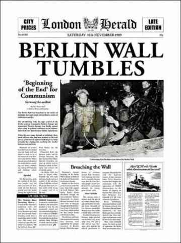 Berlin Wall falls