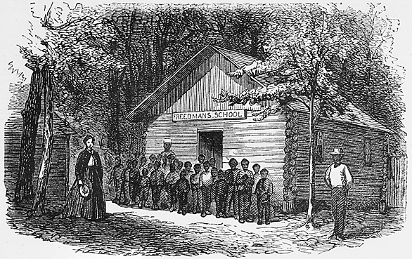 The Freedmen's Bureau tallies nearly 3,000 schools, serving over 150,000 students, in the South