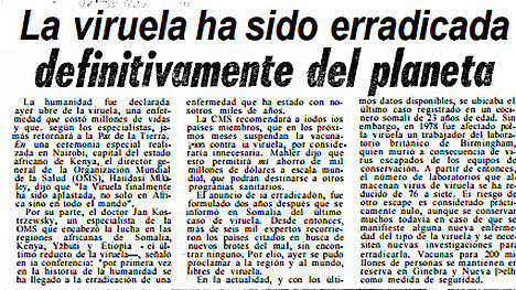 Programa de Erradicación de Viruela