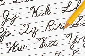 learning  cursive