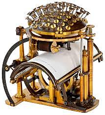 First commercially produced typewriter
