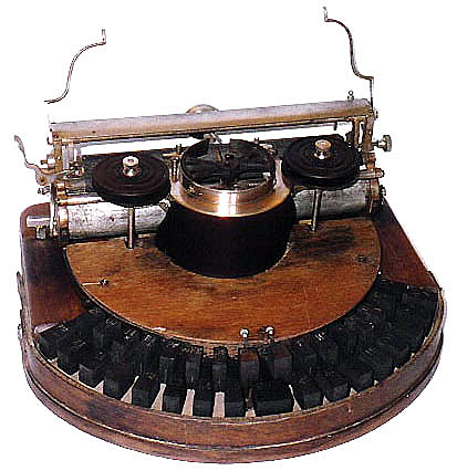 First non-universal keyboard typewriter