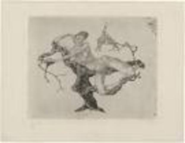 Paul Klee etched VIRGIN IN A TREE