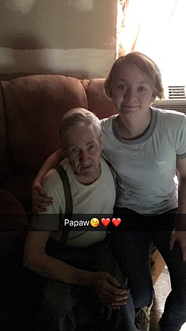 My papa telling me how proud he was of me