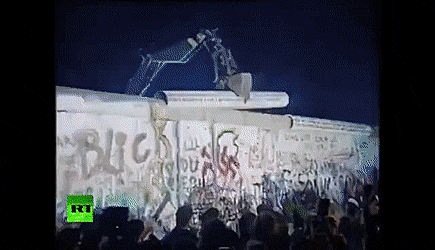 La construcción del muro de Berlín