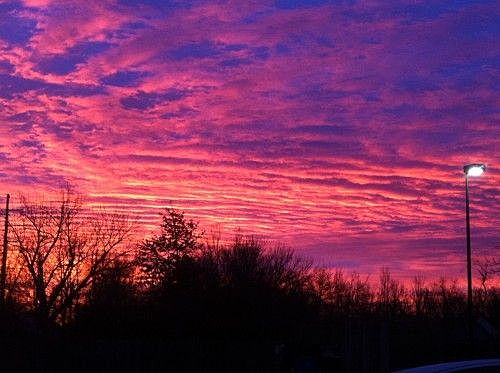 Watching the sunrise in the summertime..