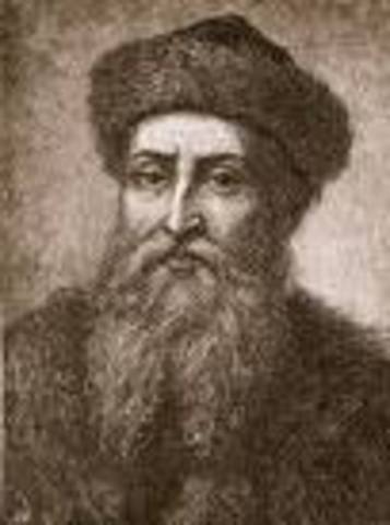 johannes gutenberg invents the printing press