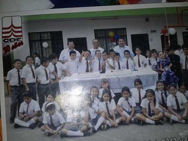 En tercero con mis compañeros