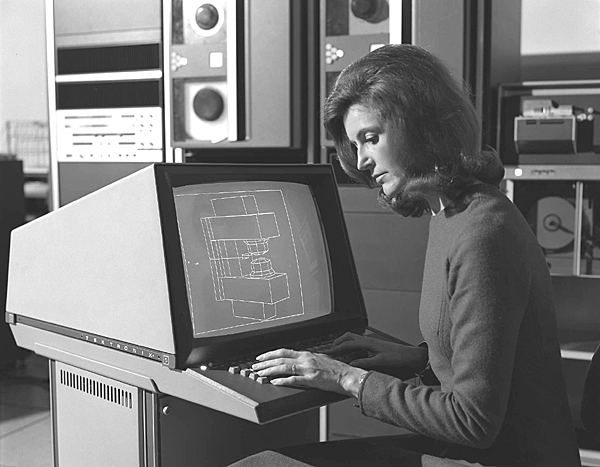 Tektronix un CRT especial con raton y teclado